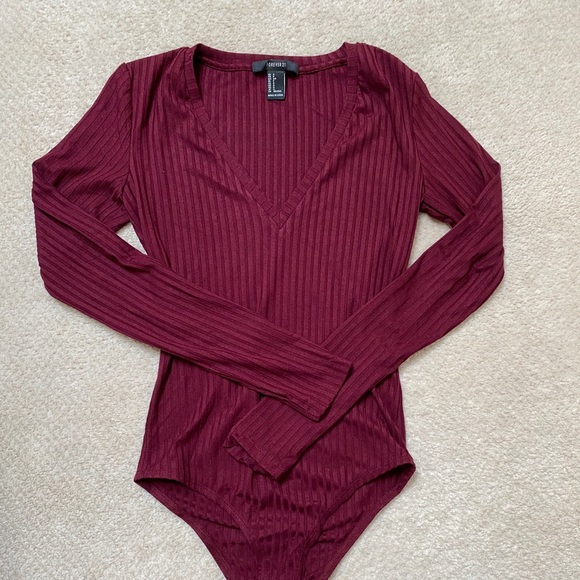 BURGUNDY BODYSUIT - Picture 2 of 3